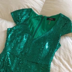 Cute Green Sequin Sparkly Mini Dress from Lulus